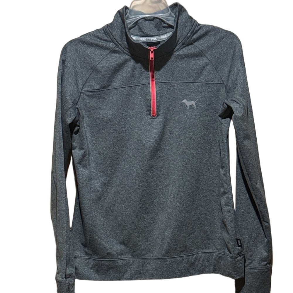 Victoria's Secret Gray Quarter Zip Sweatshirt Medium
